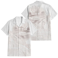 Samoa Lotu Tamaiti White Prayers Family Matching Long Sleeve Bodycon Dress and Hawaiian Shirt Floral Mamanu Siapo