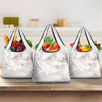 Samoa Lotu Tamaiti White Prayers Grocery Bag Floral Mamanu Siapo LT7 3-pack One Size White - Polynesian Pride