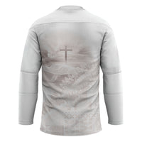 Samoa Lotu Tamaiti White Prayers Hockey Jersey Floral Mamanu Siapo LT7 - Polynesian Pride