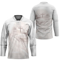 Samoa Lotu Tamaiti White Prayers Hockey Jersey Floral Mamanu Siapo LT7 - Polynesian Pride