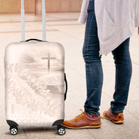 Samoa Lotu Tamaiti White Prayers Luggage Cover Floral Mamanu Siapo