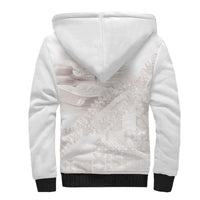Samoa Lotu Tamaiti White Prayers Sherpa Hoodie Floral Mamanu Siapo LT7 - Polynesian Pride