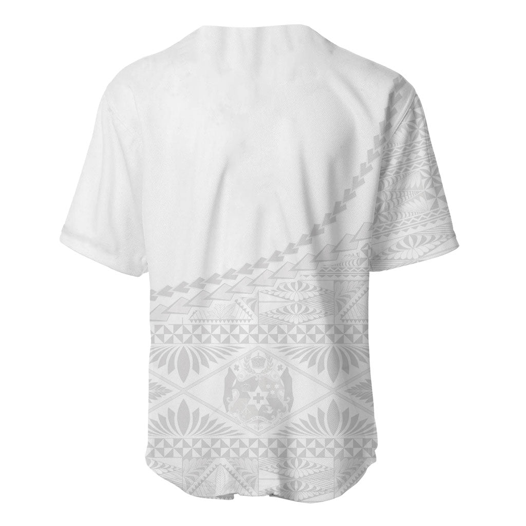 Tonga White Sunday Fakame Baseball Jersey Tokelaufeletoa Kupesi LT7 - Polynesian Pride
