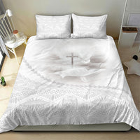 Tonga White Sunday Fakame Bedding Set Tokelaufeletoa Kupesi LT7 - Polynesian Pride