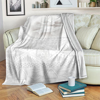 Tonga White Sunday Fakame Blanket Tokelaufeletoa Kupesi LT7 White - Polynesian Pride