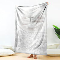 Tonga White Sunday Fakame Blanket Tokelaufeletoa Kupesi LT7 - Polynesian Pride