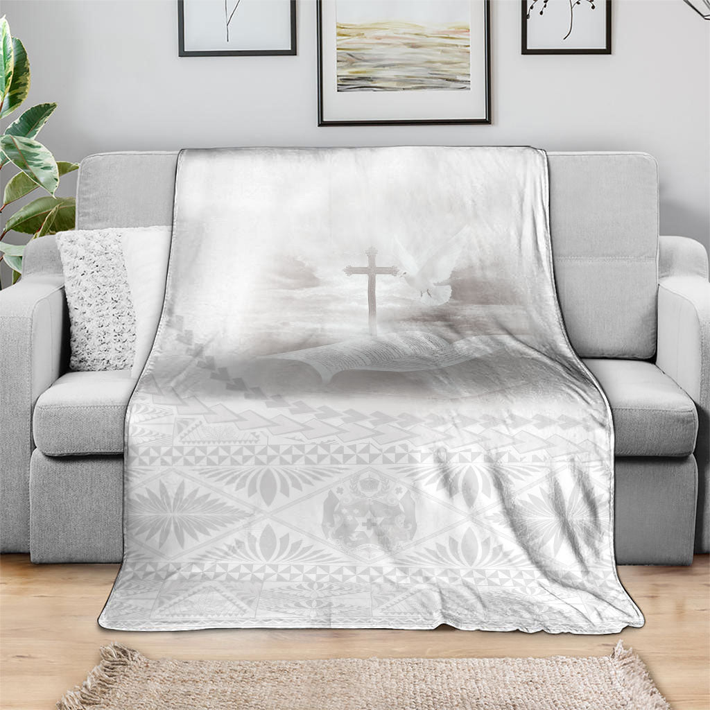 Tonga White Sunday Fakame Blanket Tokelaufeletoa Kupesi LT7 - Polynesian Pride