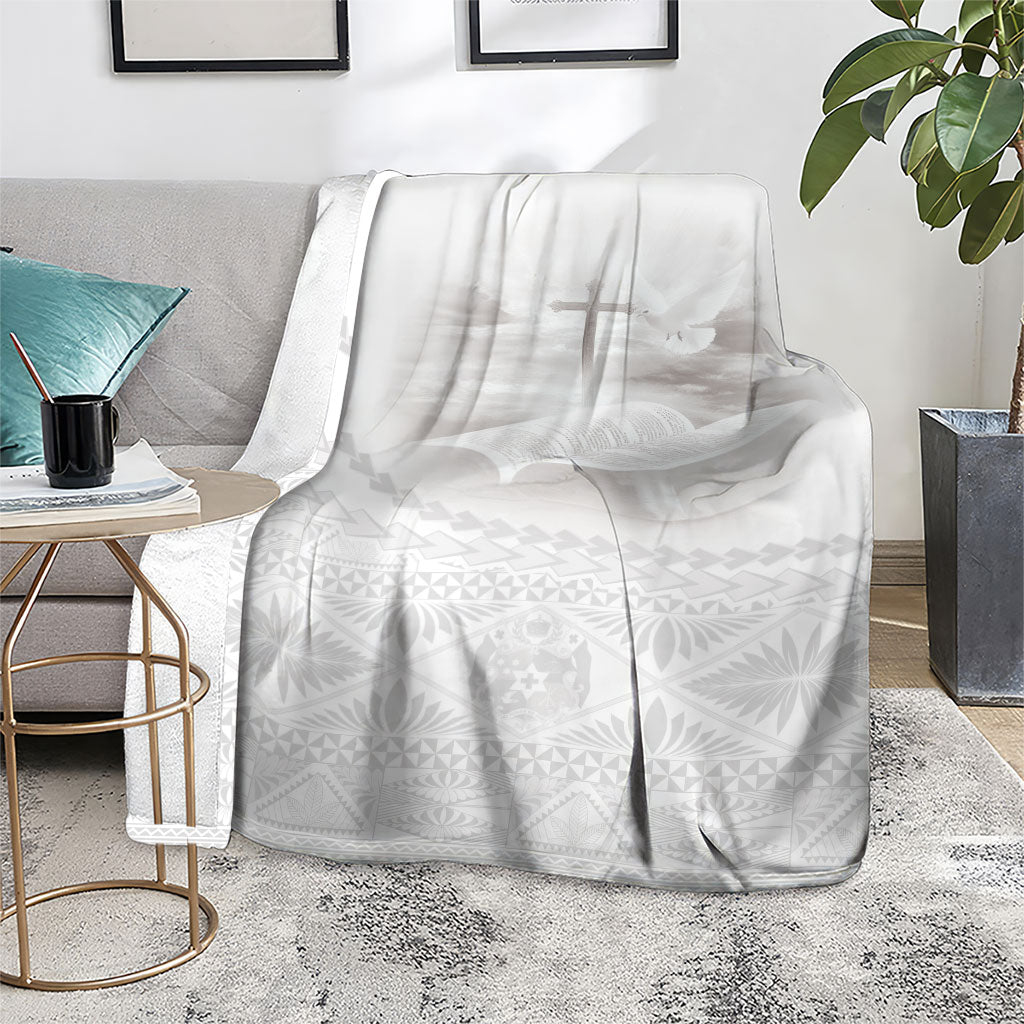 Tonga White Sunday Fakame Blanket Tokelaufeletoa Kupesi LT7 - Polynesian Pride