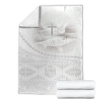 Tonga White Sunday Fakame Blanket Tokelaufeletoa Kupesi LT7 - Polynesian Pride