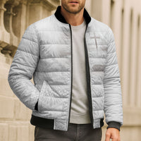 Tonga White Sunday Fakame Bomber Puffer Jacket Tokelaufeletoa Kupesi LT7 - Polynesian Pride