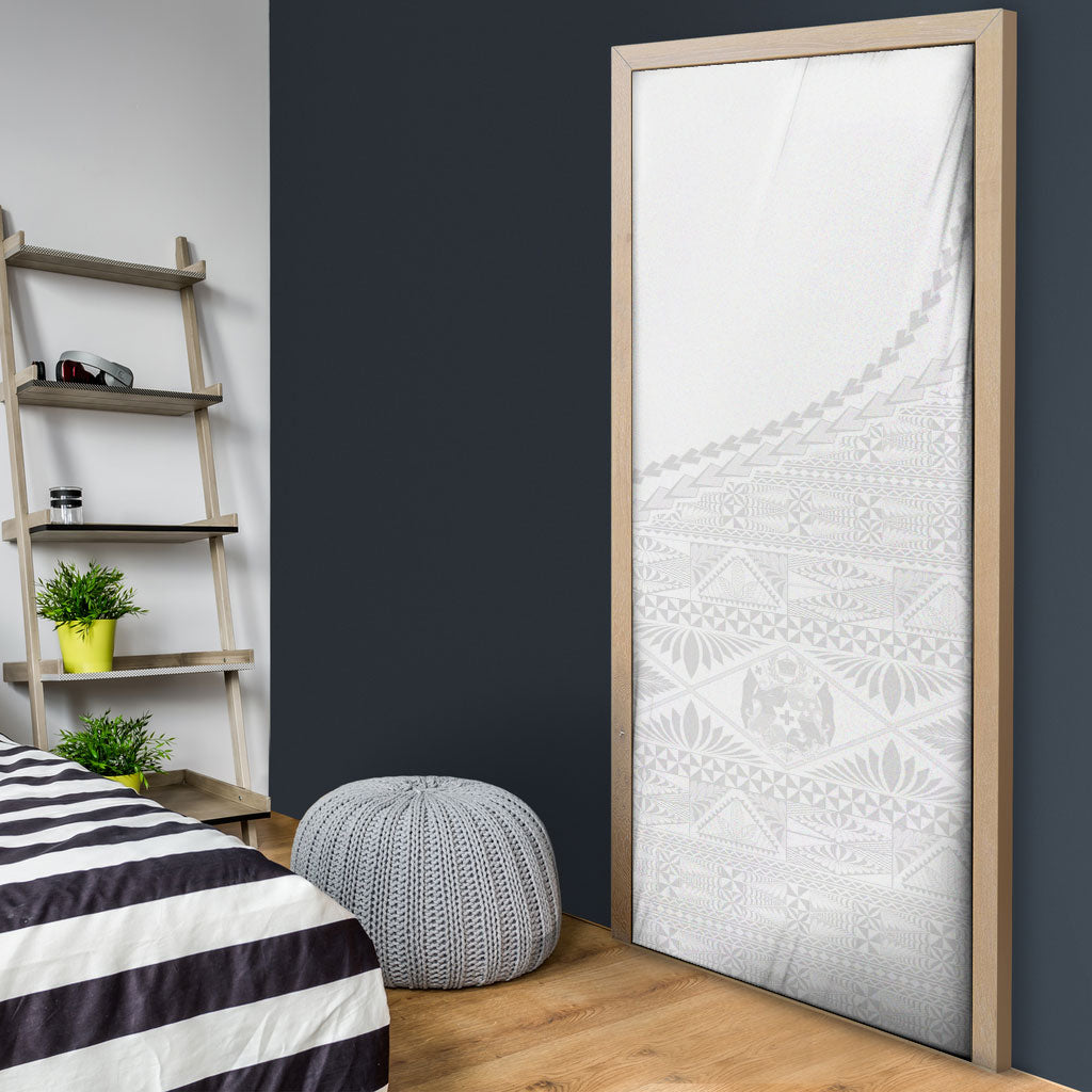 Tonga White Sunday Fakame Door Cover Tokelaufeletoa Kupesi LT7 - Polynesian Pride