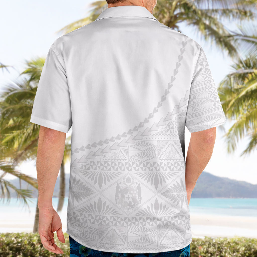 Tonga White Sunday Fakame Hawaiian Shirt Tokelaufeletoa Kupesi LT7 - Polynesian Pride