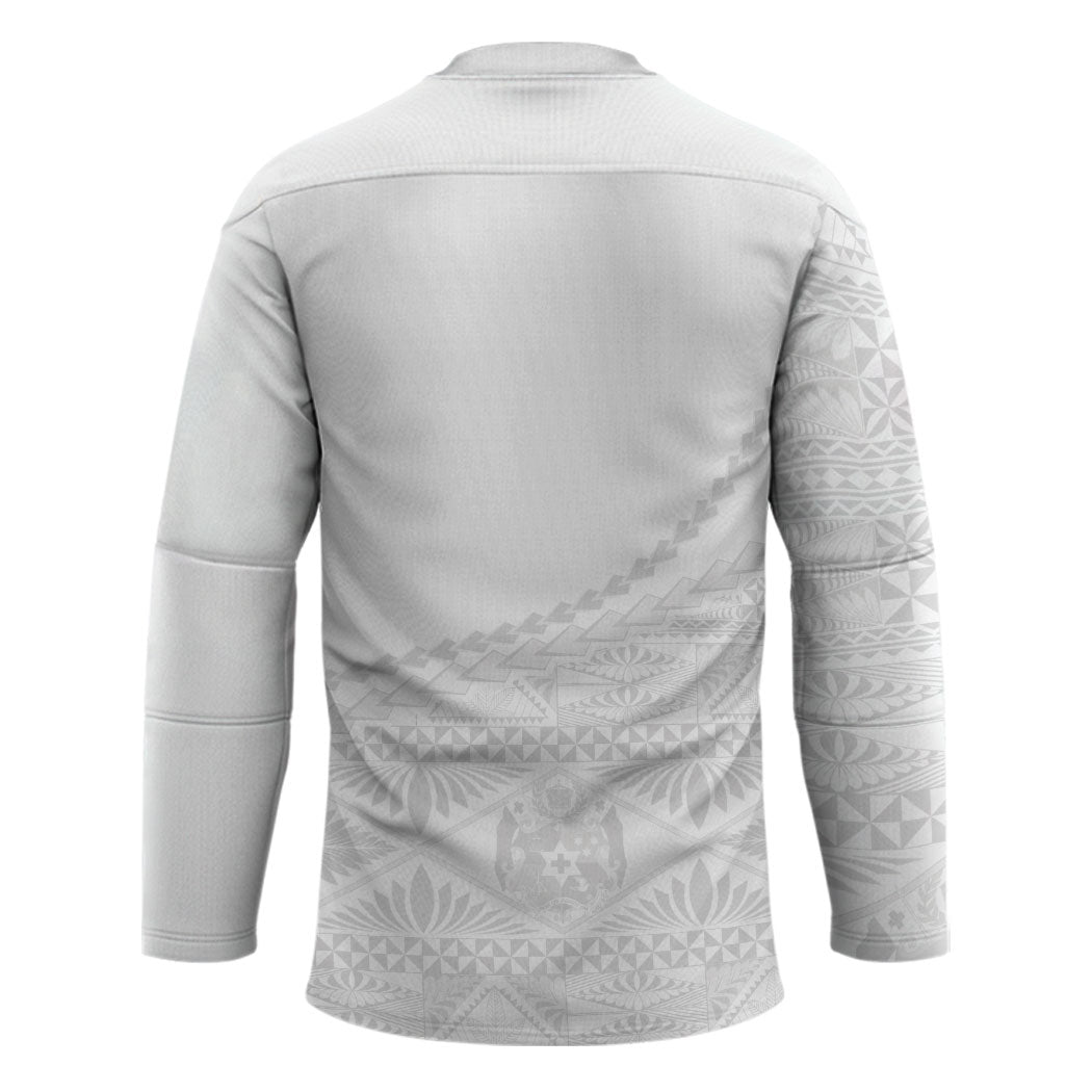 Tonga White Sunday Fakame Hockey Jersey Tokelaufeletoa Kupesi LT7 - Polynesian Pride