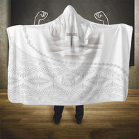 Tonga White Sunday Fakame Hooded Blanket Tokelaufeletoa Kupesi LT7 - Polynesian Pride