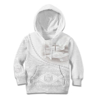 Tonga White Sunday Fakame Kid Hoodie Tokelaufeletoa Kupesi LT7 Hoodie White - Polynesian Pride