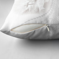 Tonga White Sunday Fakame Pillow Cover Tokelaufeletoa Kupesi LT7 - Polynesian Pride