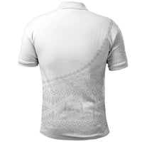 Tonga White Sunday Fakame Polo Shirt Tokelaufeletoa Kupesi LT7 - Polynesian Pride