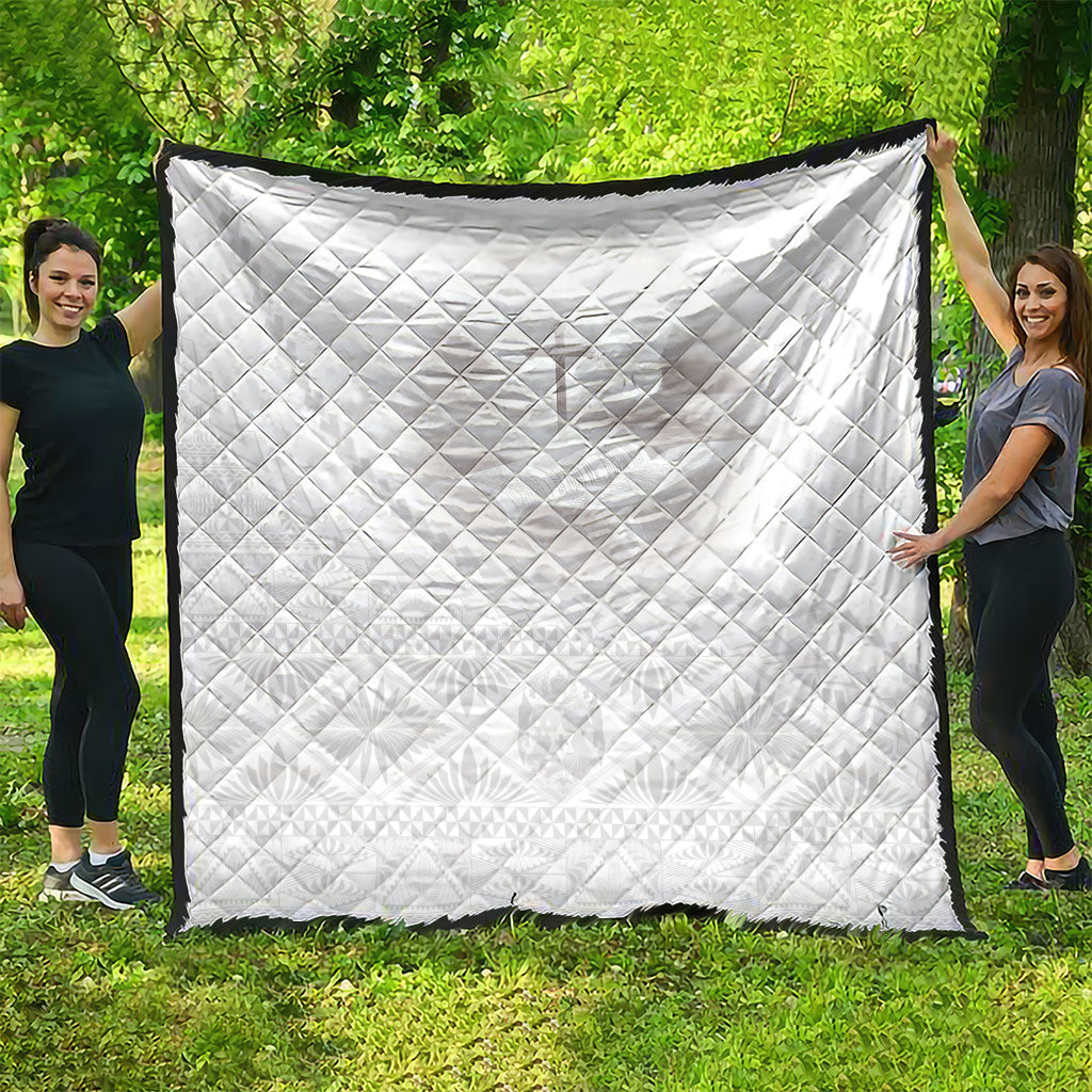 Tonga White Sunday Fakame Quilt Tokelaufeletoa Kupesi LT7 - Polynesian Pride