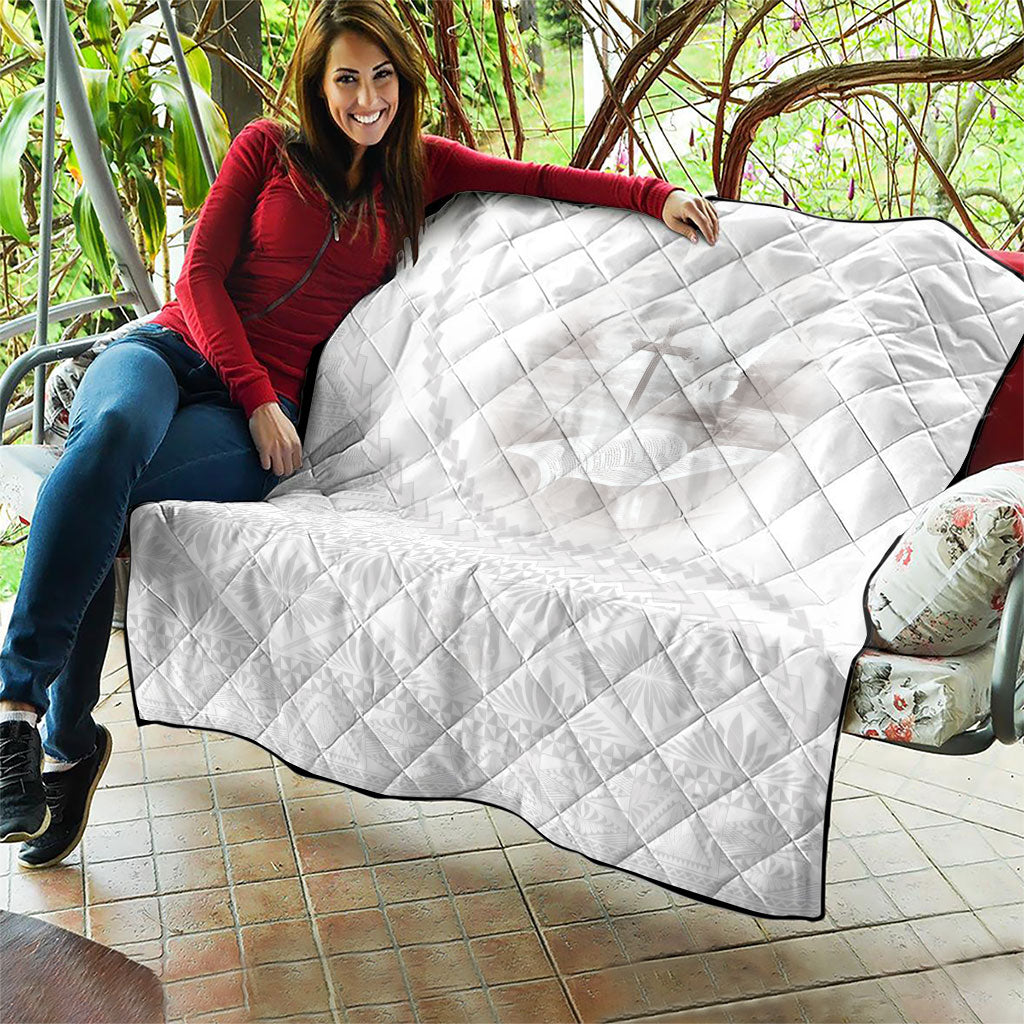 Tonga White Sunday Fakame Quilt Tokelaufeletoa Kupesi LT7 - Polynesian Pride