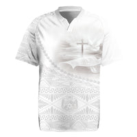 Tonga White Sunday Fakame Rugby Jersey Tokelaufeletoa Kupesi LT7 White - Polynesian Pride