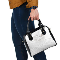 Tonga White Sunday Fakame Shoulder Handbag Tokelaufeletoa Kupesi LT7 - Polynesian Pride