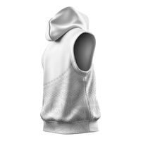 Tonga White Sunday Fakame Sleeveless Hoodie Tokelaufeletoa Kupesi LT7 - Polynesian Pride