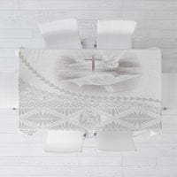 Tonga White Sunday Fakame Tablecloth Tokelaufeletoa Kupesi LT7 White - Polynesian Pride