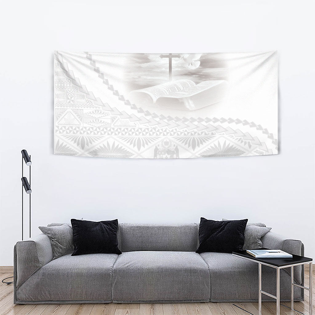 Tonga White Sunday Fakame Tapestry Tokelaufeletoa Kupesi