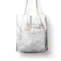 Tonga White Sunday Fakame Tote Bag Tokelaufeletoa Kupesi LT7 - Polynesian Pride