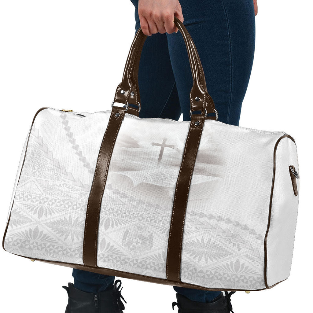 Tonga White Sunday Fakame Travel Bag Tokelaufeletoa Kupesi LT7 - Polynesian Pride