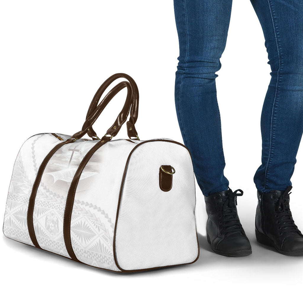 Tonga White Sunday Fakame Travel Bag Tokelaufeletoa Kupesi LT7 - Polynesian Pride