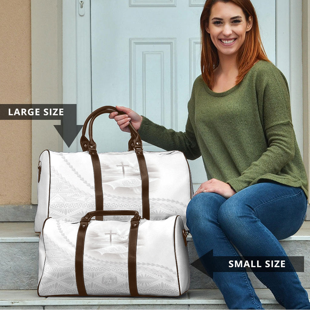Tonga White Sunday Fakame Travel Bag Tokelaufeletoa Kupesi LT7 - Polynesian Pride