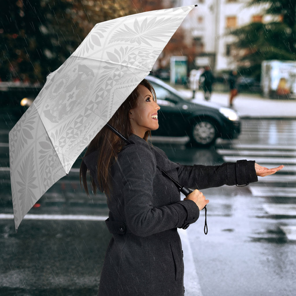 Tonga White Sunday Fakame Umbrella Tokelaufeletoa Kupesi LT7 - Polynesian Pride