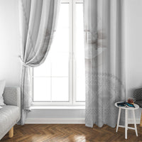 Tonga White Sunday Fakame Window Curtain Tokelaufeletoa Kupesi LT7 - Polynesian Pride