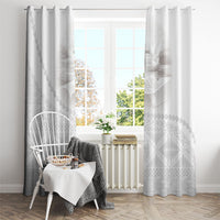 Tonga White Sunday Fakame Window Curtain Tokelaufeletoa Kupesi LT7 - Polynesian Pride