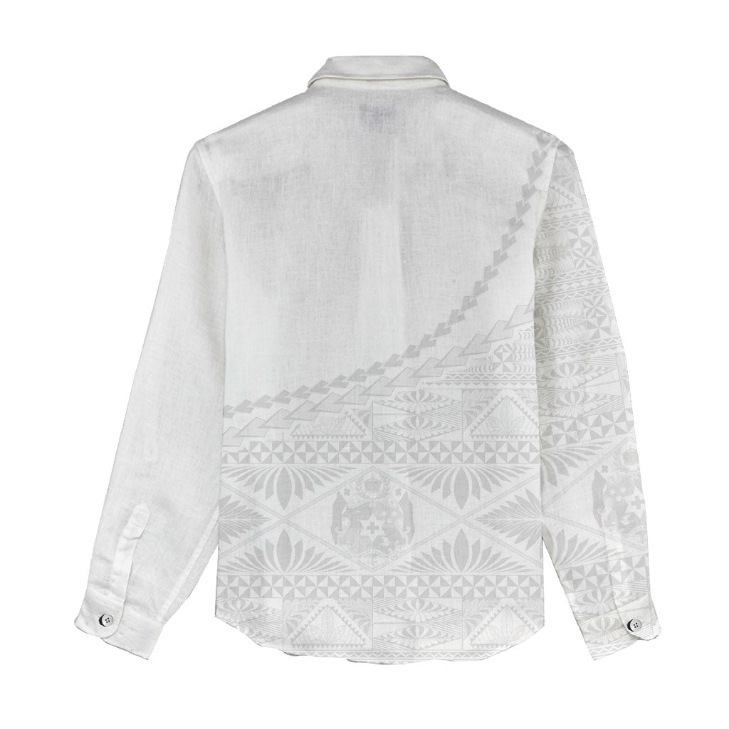 Tonga White Sunday Fakame Women Casual Shirt Tokelaufeletoa Kupesi LT7 - Polynesian Pride
