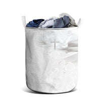 Niue White Sunday Tapu Fanau Laundry Basket Fiti Pua Mix Hiapo Tapa LT7 - Polynesian Pride