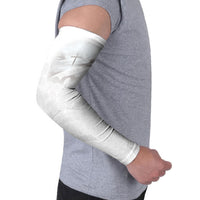 Niue White Sunday Tapu Fanau Arm Sleeves Fiti Pua Mix Hiapo Tapa LT7 - Polynesian Pride