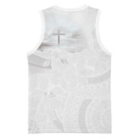 Niue White Sunday Tapu Fanau Basketball Jersey Fiti Pua Mix Hiapo Tapa