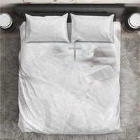 Niue White Sunday Tapu Fanau Bedding Set Fiti Pua Mix Hiapo Tapa LT7 White - Polynesian Pride
