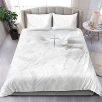 Niue White Sunday Tapu Fanau Bedding Set Fiti Pua Mix Hiapo Tapa LT7 - Polynesian Pride