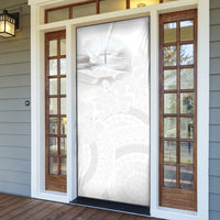 Niue White Sunday Tapu Fanau Door Cover Fiti Pua Mix Hiapo Tapa LT7 - Polynesian Pride