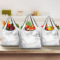 Niue White Sunday Tapu Fanau Grocery Bag Fiti Pua Mix Hiapo Tapa LT7 3-pack One Size White - Polynesian Pride