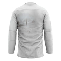 Niue White Sunday Tapu Fanau Hockey Jersey Fiti Pua Mix Hiapo Tapa LT7 - Polynesian Pride