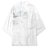 Niue White Sunday Tapu Fanau Kimono Fiti Pua Mix Hiapo Tapa LT7 - Polynesian Pride