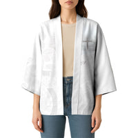 Niue White Sunday Tapu Fanau Kimono Fiti Pua Mix Hiapo Tapa LT7 - Polynesian Pride