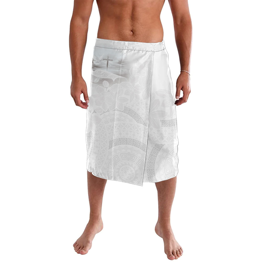 Niue White Sunday Tapu Fanau Lavalava Fiti Pua Mix Hiapo Tapa LT7 White - Polynesian Pride