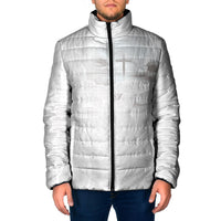 Niue White Sunday Tapu Fanau Padded Jacket Fiti Pua Mix Hiapo Tapa LT7 Men White - Polynesian Pride