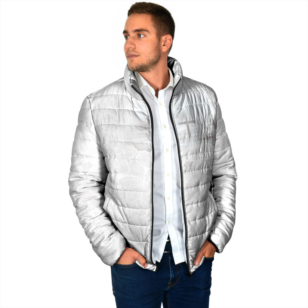 Niue White Sunday Tapu Fanau Padded Jacket Fiti Pua Mix Hiapo Tapa LT7 - Polynesian Pride