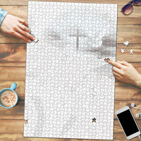 Niue White Sunday Tapu Fanau Puzzle Fiti Pua Mix Hiapo Tapa LT7 White - Polynesian Pride